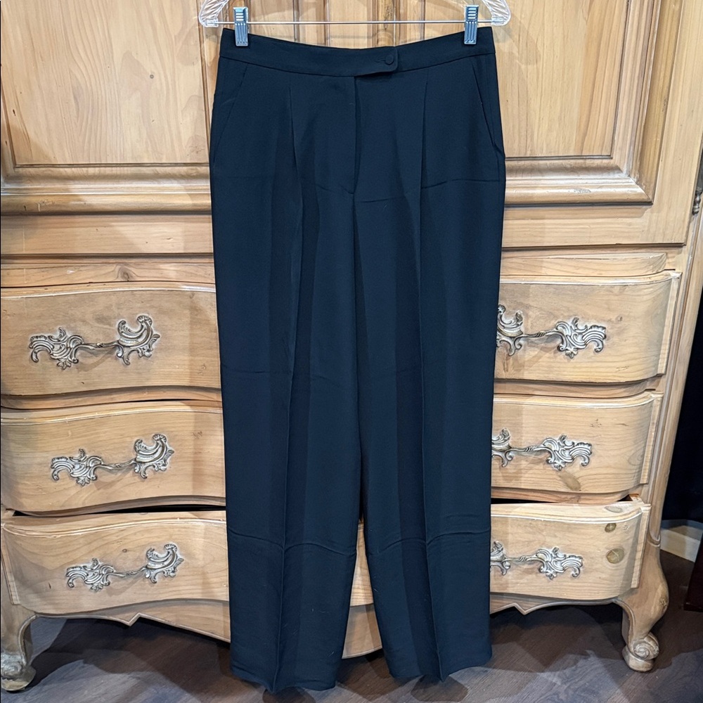 Giorgio Armani  Black Wide Leg Women's Trousers